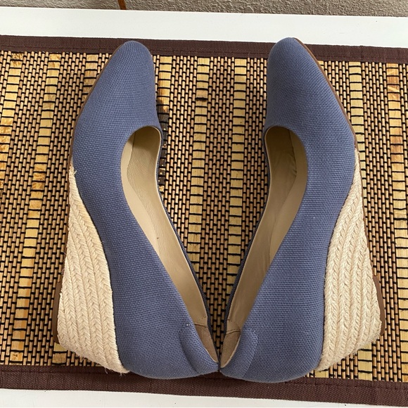 ABEO Quinn 3130 Blue Espadrille Wedge Heels Sz 10 Orthotic Leather lining - Picture 8 of 11